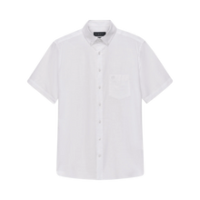 Load image into Gallery viewer, Bugatti | Short Sleeve Cotton Shirt in White with Chest Pocket | 9450 18330e 10