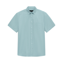 Load image into Gallery viewer, Bugatti Aqua Blue Short Sleeve Shirt 9450 18330e 420