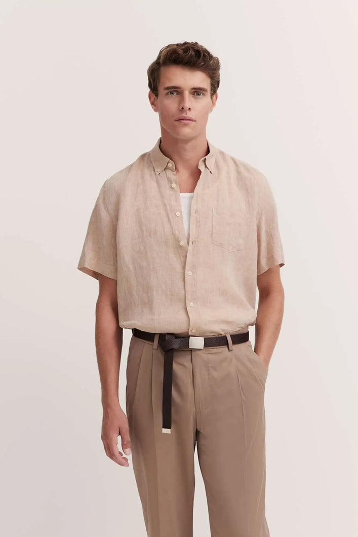 Bugatti Beige Linen Shirt 9450 78900C