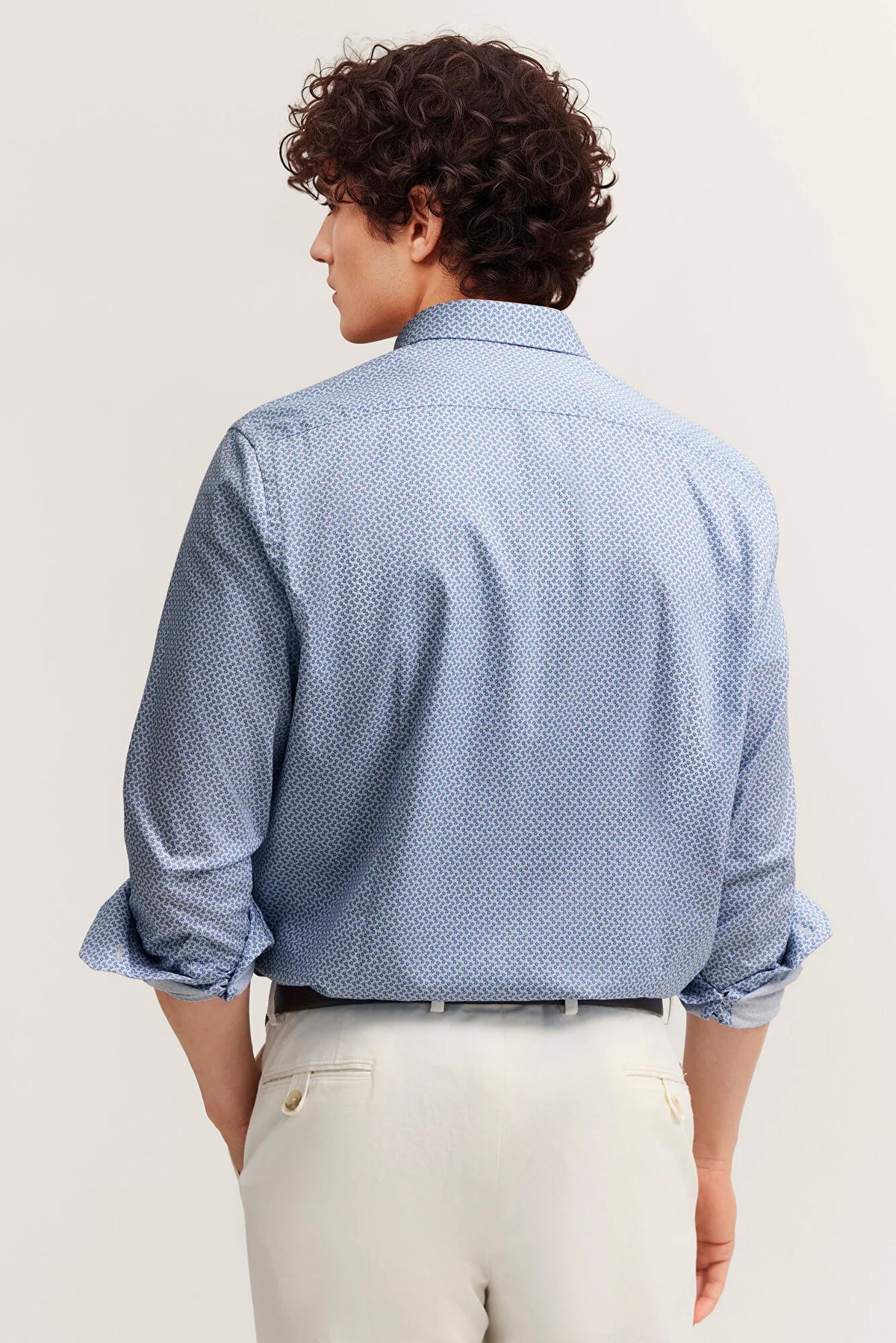 Bugatti Blue Printed Shirt 9750 18504e 370