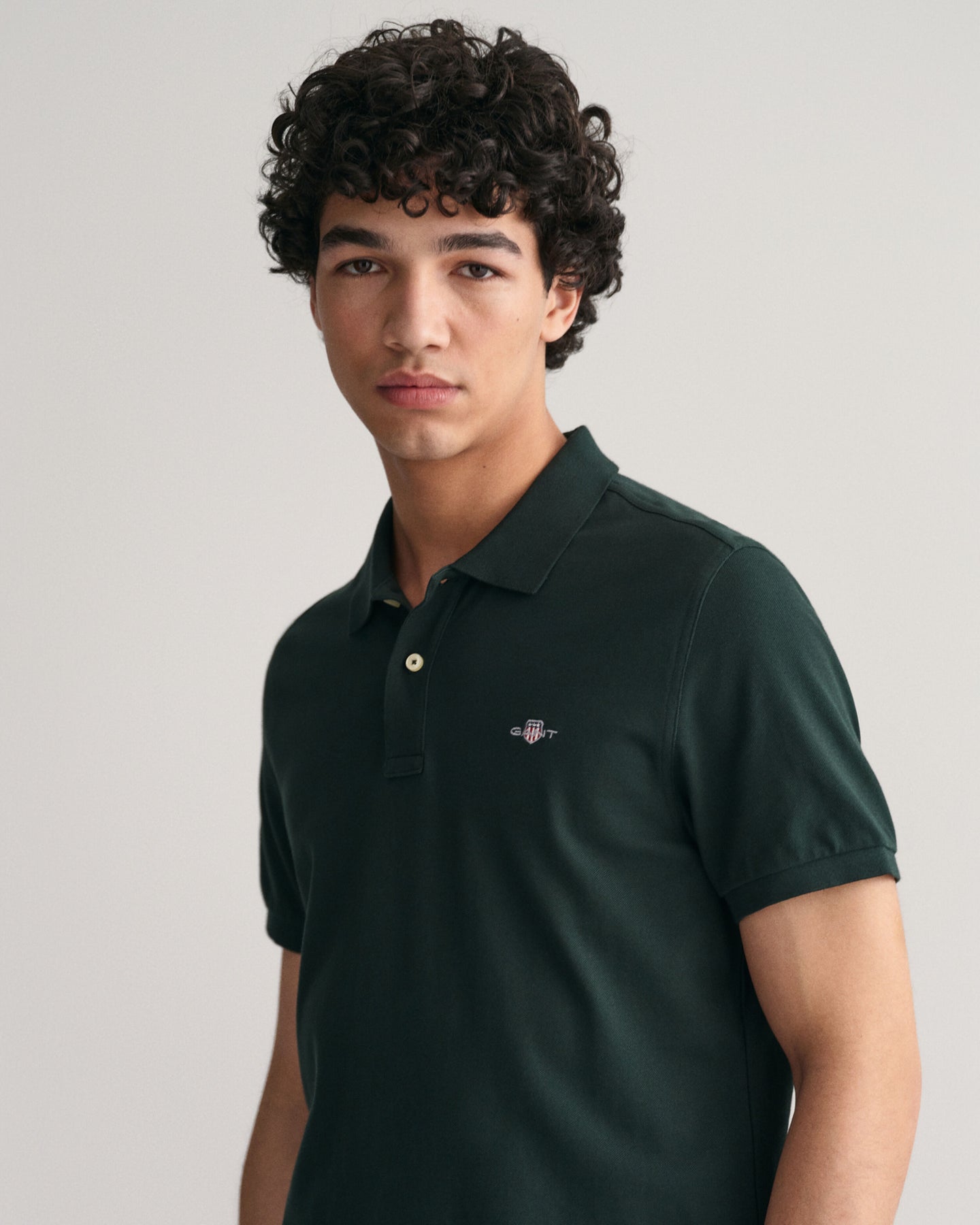 Gant | Regular Fit Polo Shirt in Tartan Green | 2210 374