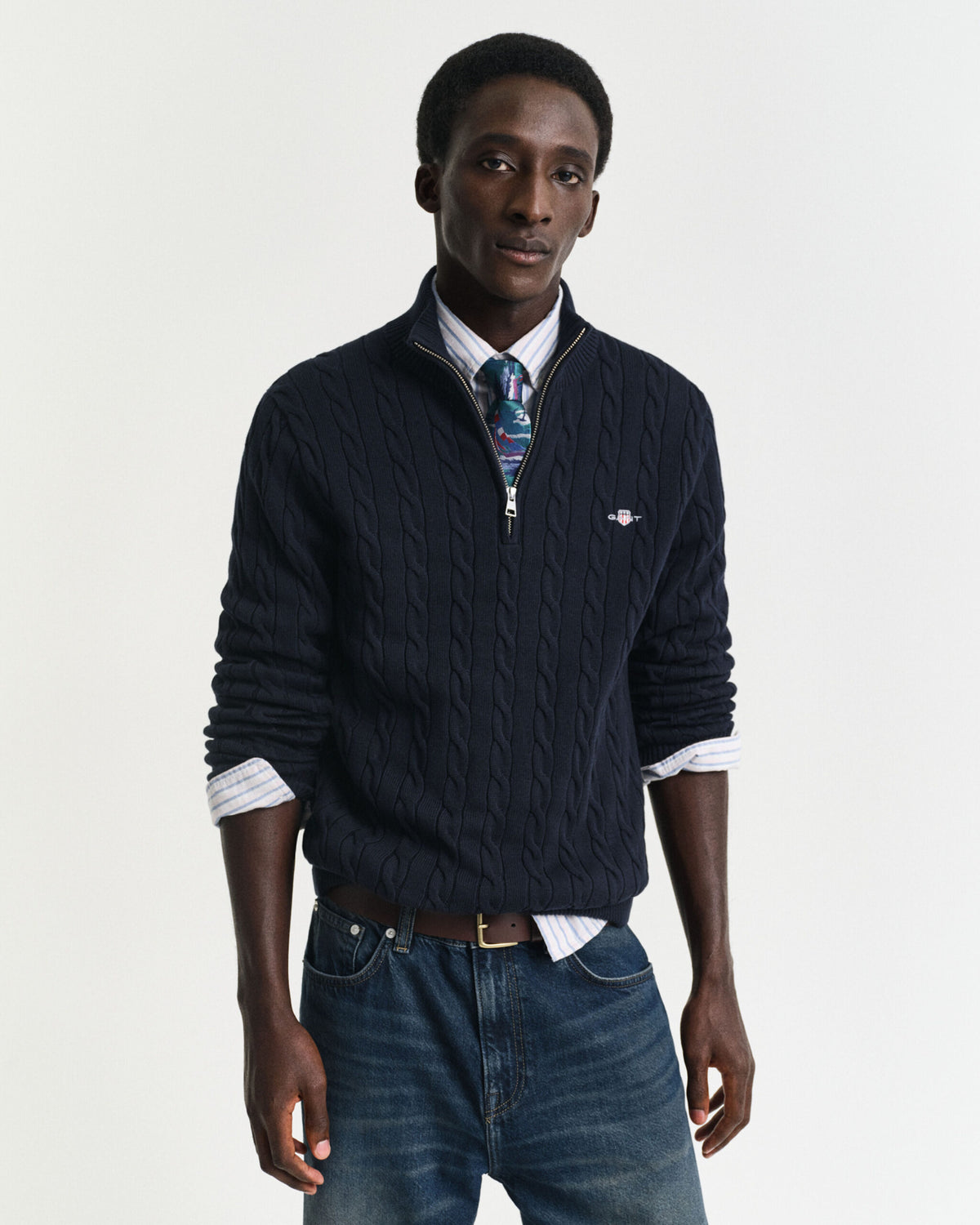 Gant Navy Zip Knit 8050603 433