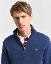 Load image into Gallery viewer, Gant Blue Zip Knit 8030170 902
