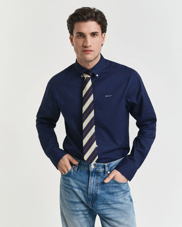 Gant Pinpoint Oxford Shirt in Navy 3000300 410