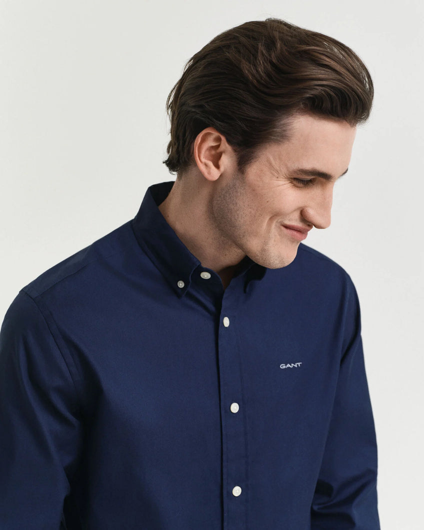 Gant Pinpoint Oxford Shirt in Navy 3000300 410