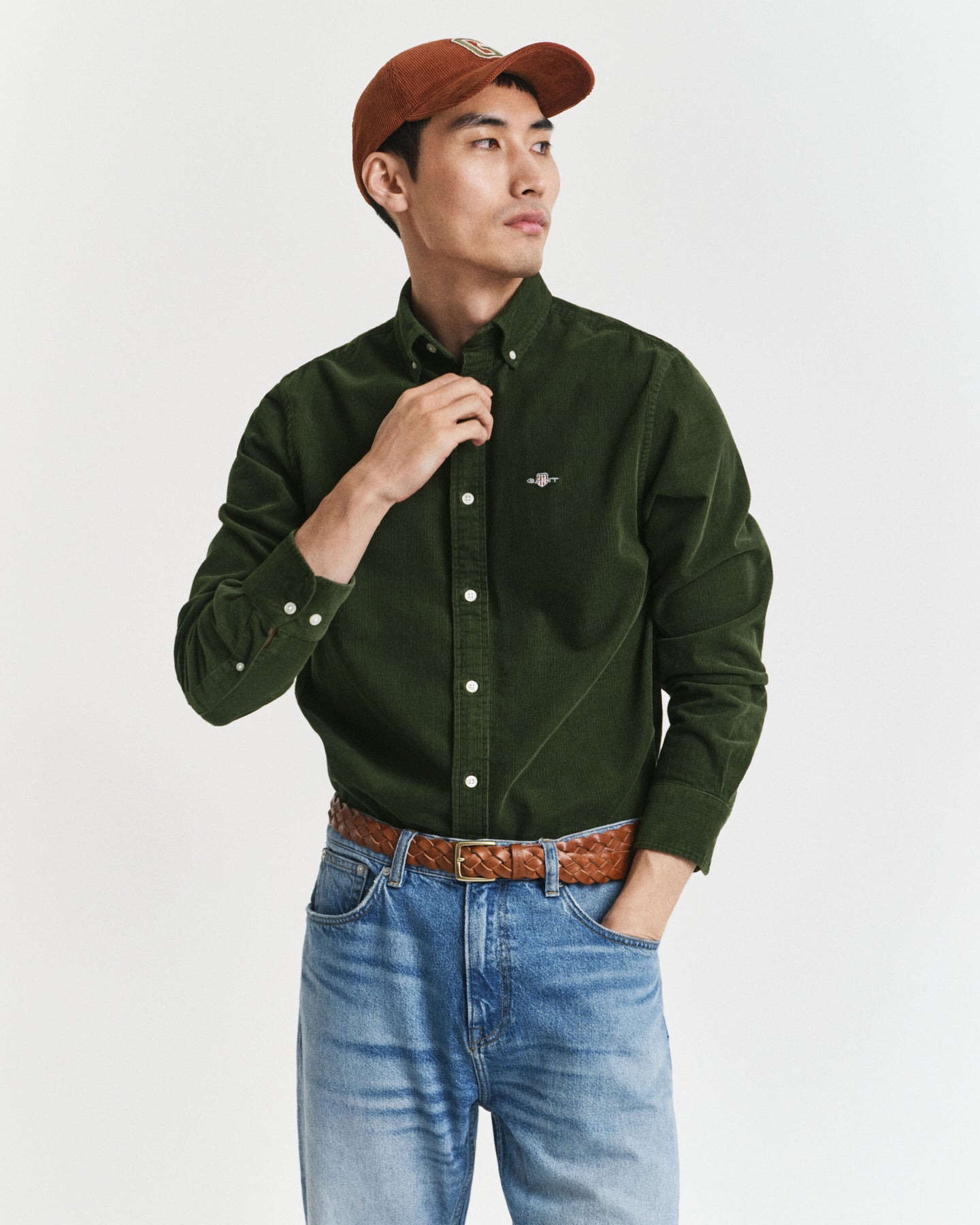 Gant Green Corduroy Shirt 3250351 360