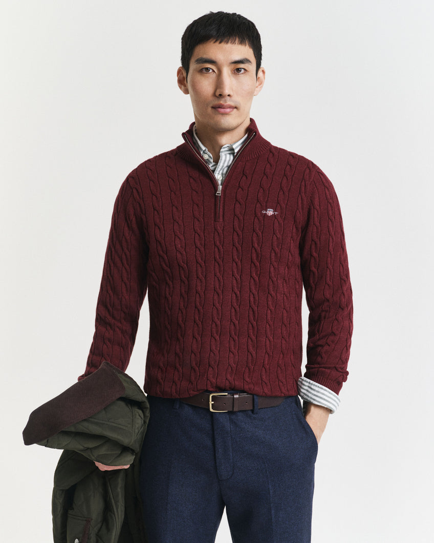 Gant Burgundy Zip Knit 8050603 677