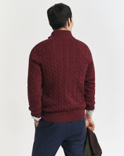 Load image into Gallery viewer, Gant Burgundy Zip Knit 8050603 677