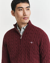 Load image into Gallery viewer, Gant Burgundy Zip Knit 8050603 677