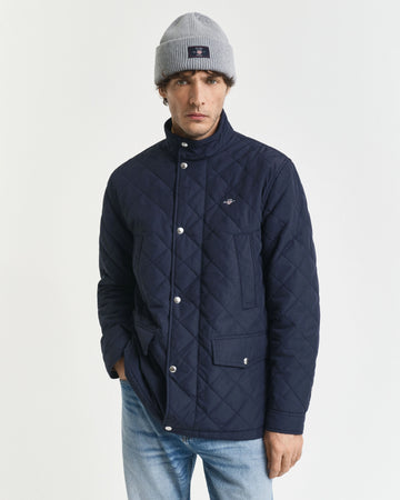 Gant | Mid-Length Quilted Windcheater Jacket in Navy | 7006497 433