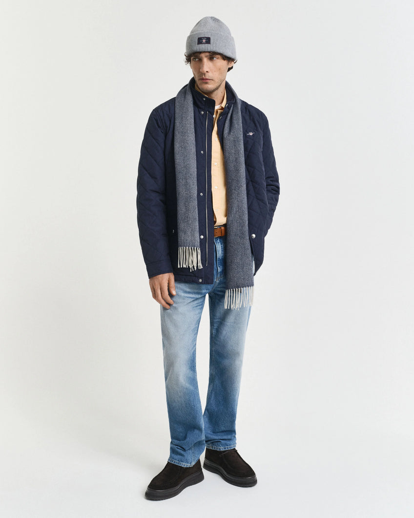 Gant | Mid-Length Quilted Windcheater Jacket in Navy | 7006497 433