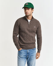 Load image into Gallery viewer, Gant Brown Zip Knit 8050603 290