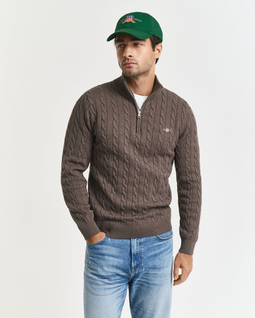 Gant Brown Zip Knit 8050603 290