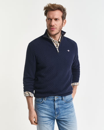 Gant Navy 1/2 Zip 8030262 433