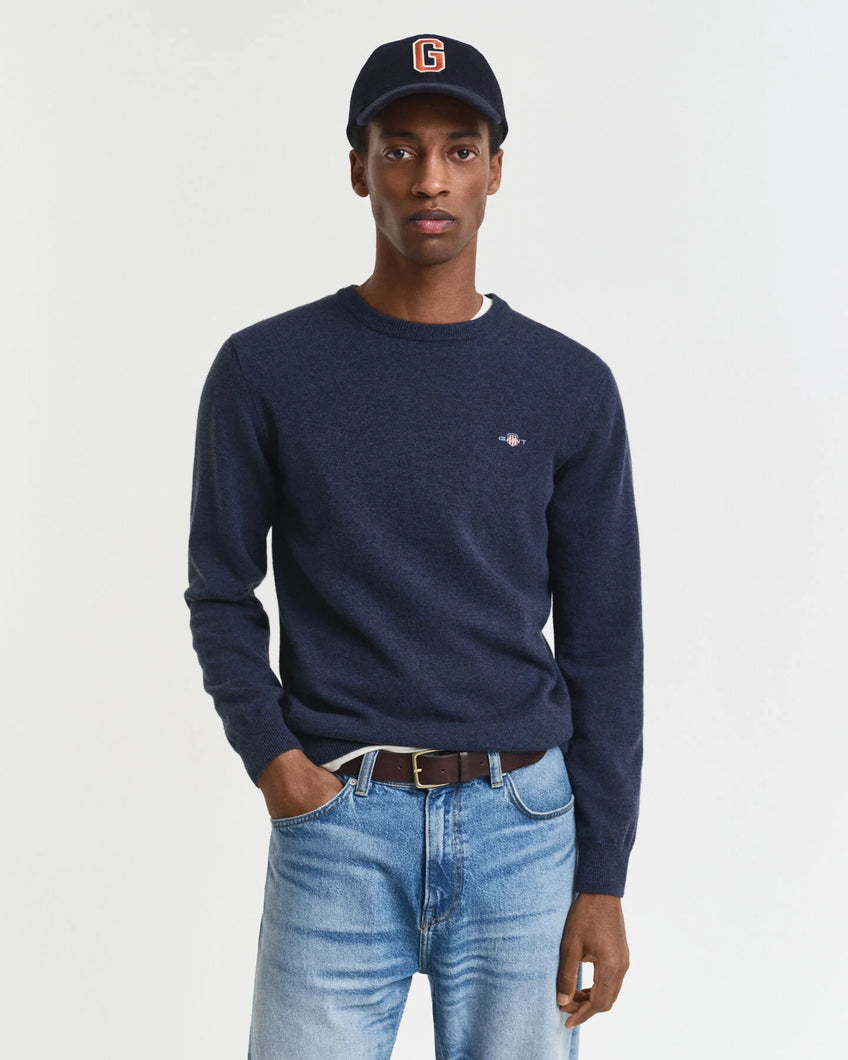 Gant Navy Melange Crew 87211 480