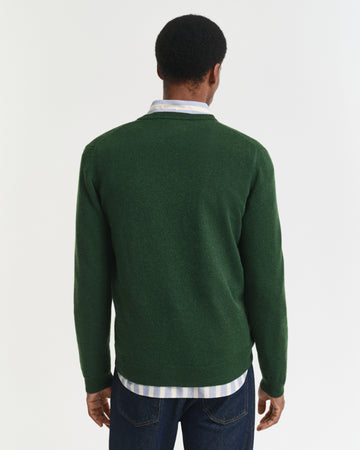 Gant Green Wool V- Neck 87212 303