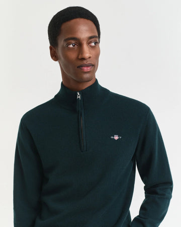 Gant Green Wool 1/2 Zip 87213 374