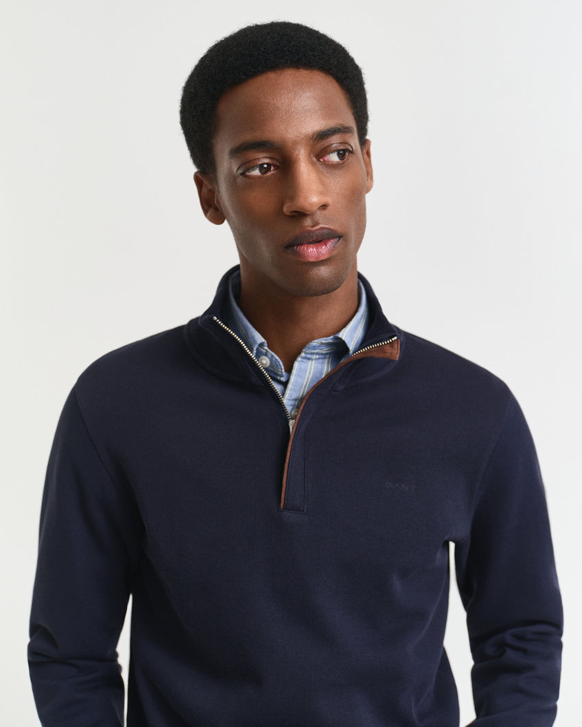 Gant Navy Zip Sweat 2068028 423
