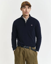 Load image into Gallery viewer, Gant Navy Wool 1/2 Zip 87213 410