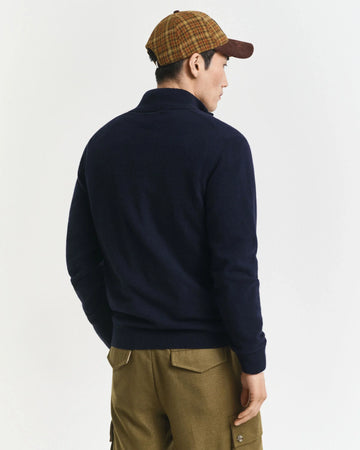 Gant Navy Wool 1/2 Zip 87213 410