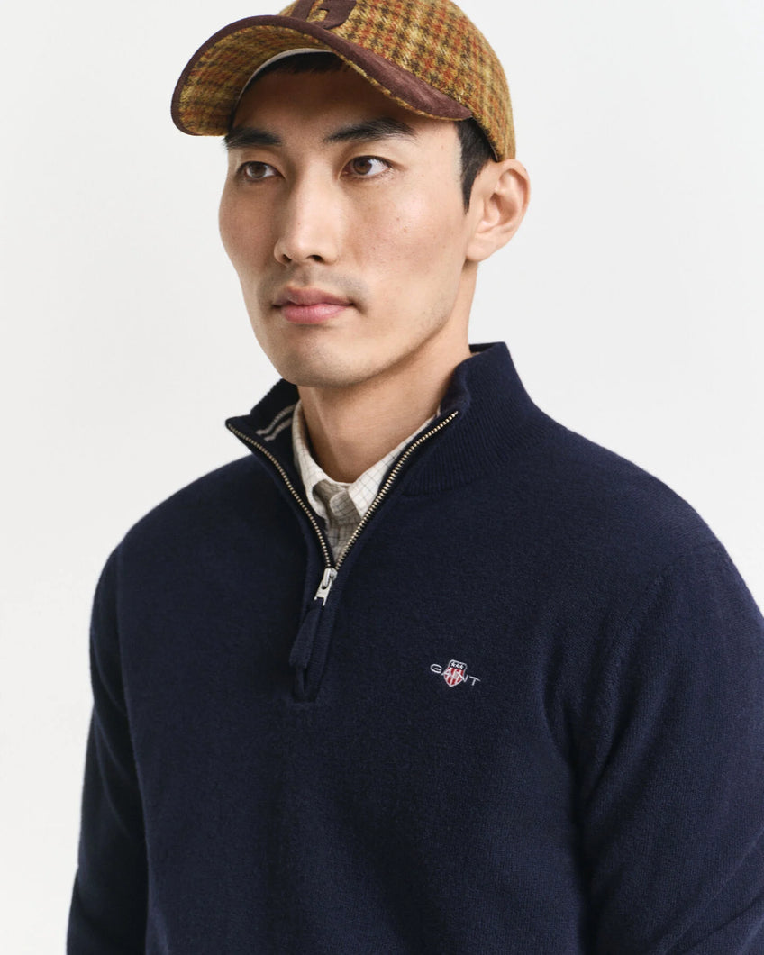 Gant Navy Wool 1/2 Zip 87213 410