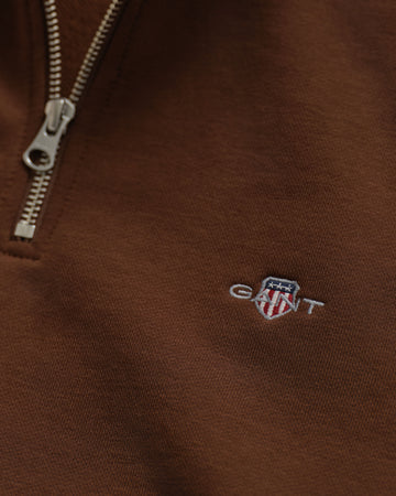 Gant Brown Zip Sweat 2008005 229
