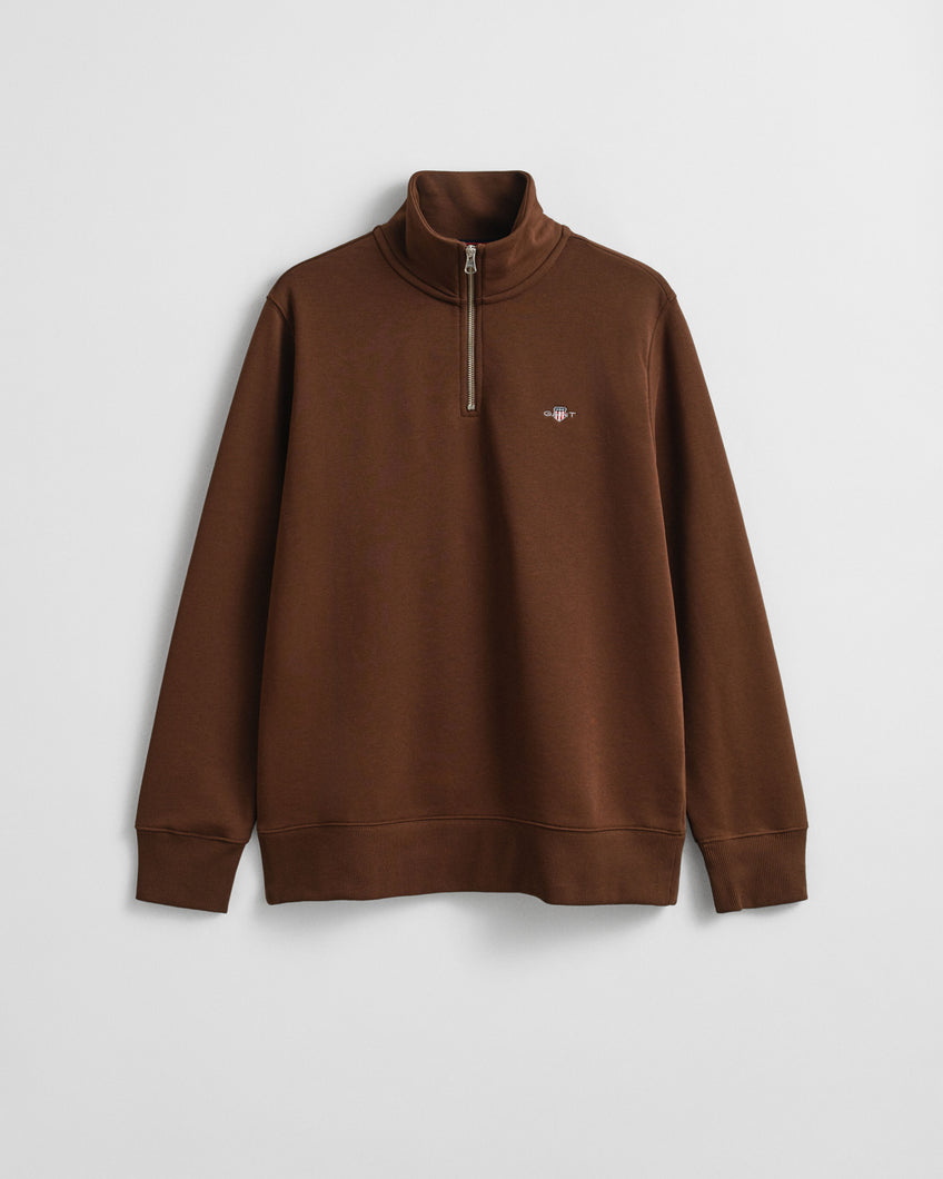Gant Brown Zip Sweat 2008005 229