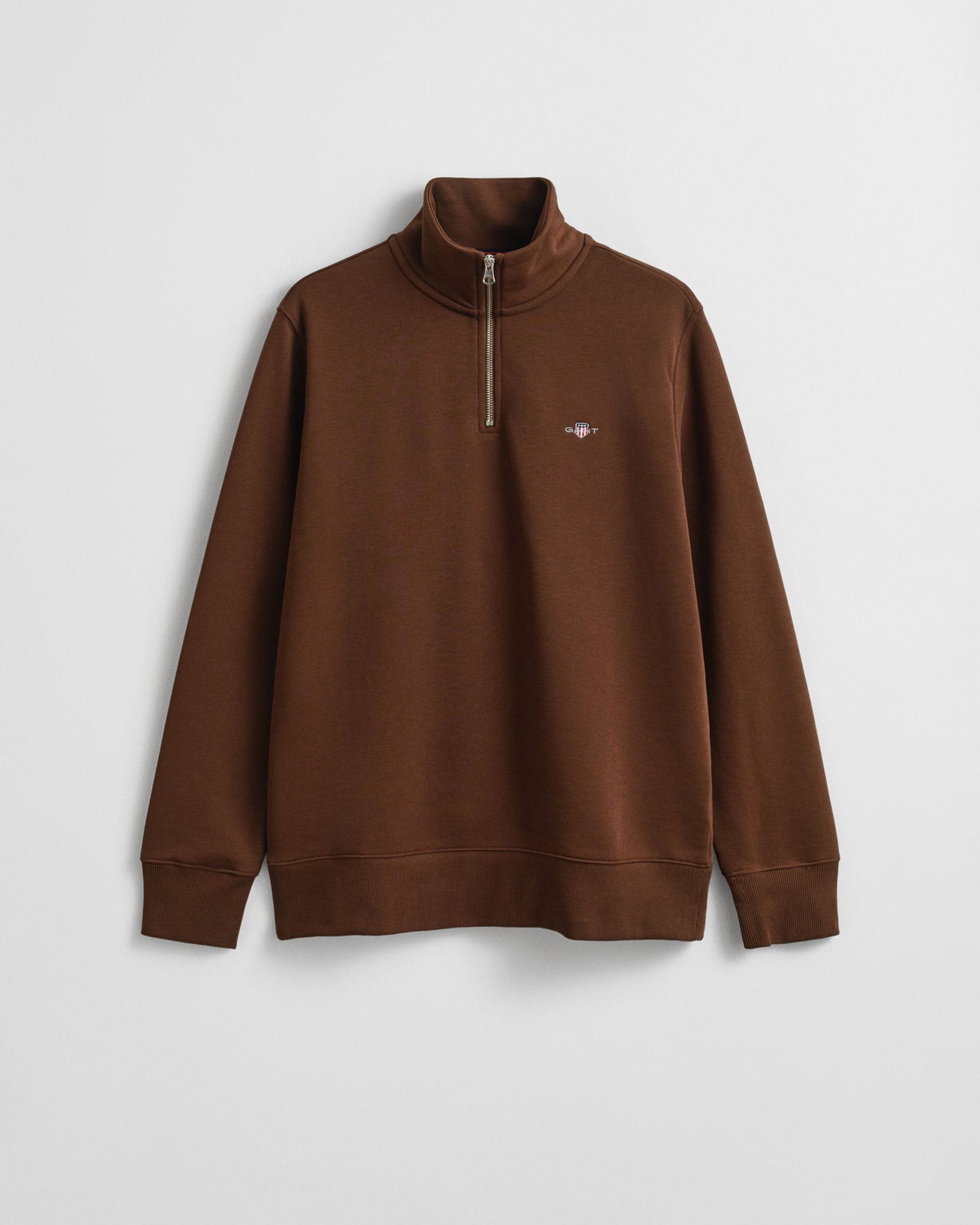 Gant Brown Zip Sweat 2008005 229