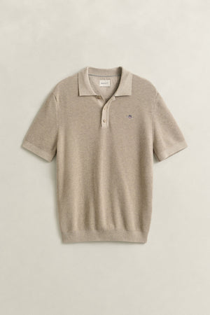 Gant Oat Beige Knitted Polo 8030292 198