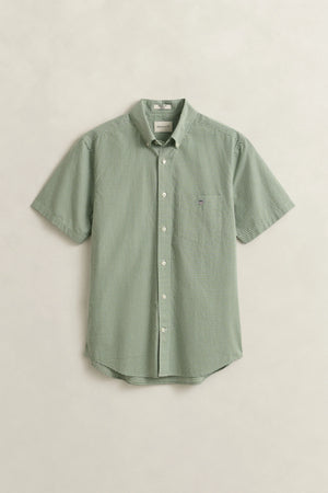 Gant Green Gingham Short Sleeve Shirt 3000151 354
