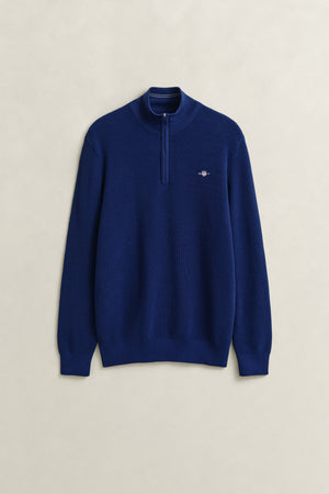 Gant Rich Navy Blue Zip Knit 8030292 432