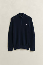 Load image into Gallery viewer, Gant | Textured Cotton 1/2 Zip Knit in Navy | 8030292 433