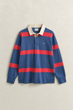 Load image into Gallery viewer, Gant | Regular Fit Striped Rugby in Vintage Blue | 2065100 422