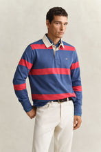 Load image into Gallery viewer, Gant | Regular Fit Striped Rugby in Vintage Blue | 2065100 422