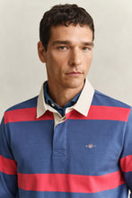 Load image into Gallery viewer, Gant | Regular Fit Striped Rugby in Vintage Blue | 2065100 422