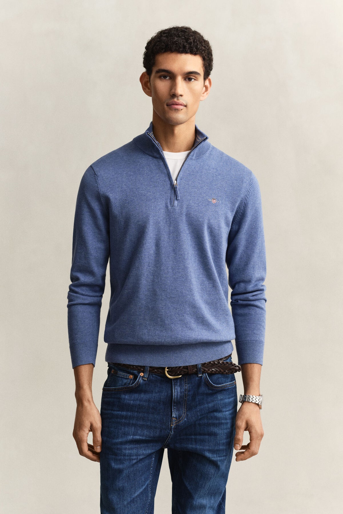 Gant Denim Blue Zip Knit 8030564 906