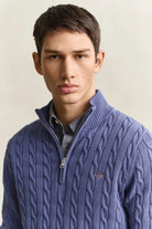 Gant Blue Horizon Cotton Cable Zip Knit 8050603 476