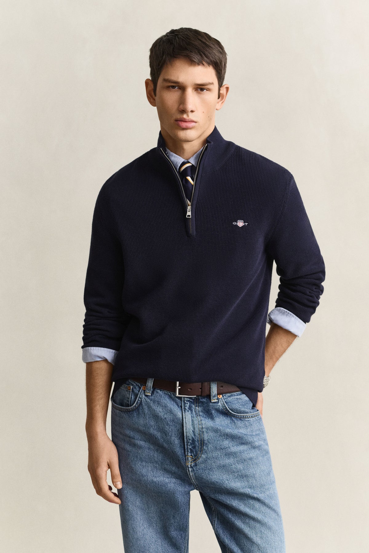 Gant Navy Zip Knit 8030292 433