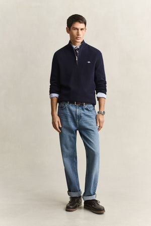 Gant Navy Zip Knit 8030292 433
