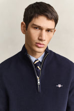 Load image into Gallery viewer, Gant Navy Zip Knit 8030292 433