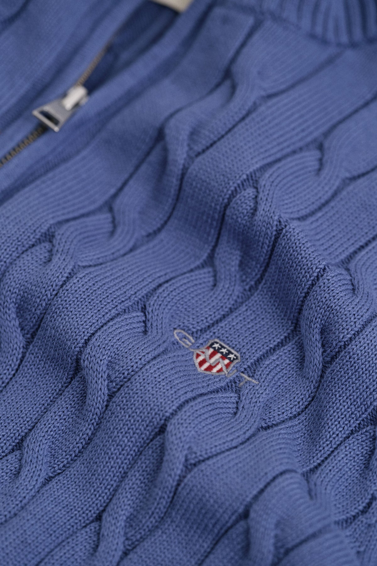 Gant Blue Horizon Cotton Cable Zip Knit 8050603 476