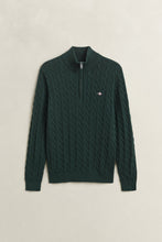 Load image into Gallery viewer, Gant Tartan Green Zip Knit 8050603 374