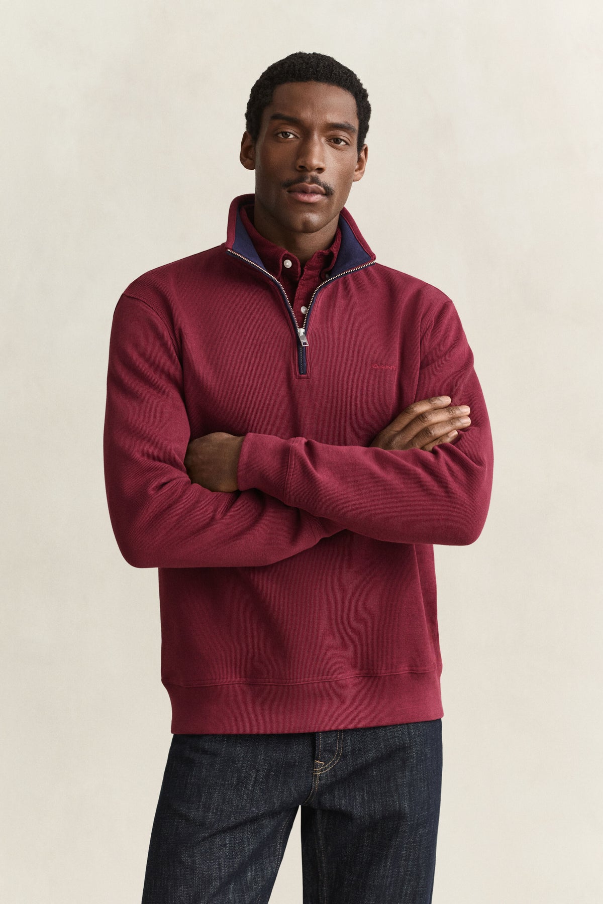 Gant Deep Wine Zip Sweat 2067160 676