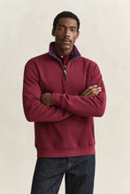 Load image into Gallery viewer, Gant Deep Wine Zip Sweat 2067160 676