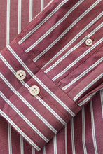 Load image into Gallery viewer, Gant Deep Wine Stripe Shirt 3263003 676