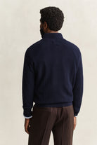 Gant Navy Herringbone Zip Jumper 8050333 433