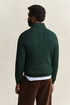 Gant Tartan Green Zip Knit 8050603 374