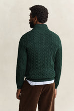 Load image into Gallery viewer, Gant Tartan Green Zip Knit 8050603 374