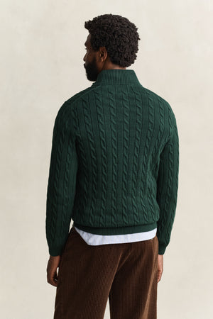 Gant Tartan Green Zip Knit 8050603 374