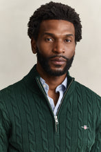Load image into Gallery viewer, Gant Tartan Green Zip Knit 8050603 374